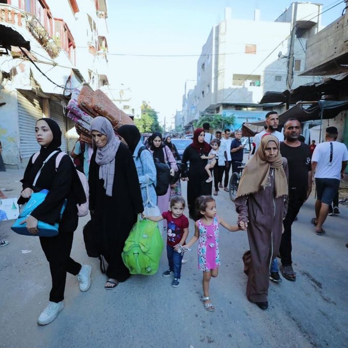 Thousands flee Al-Bureij camp with nowhere to go