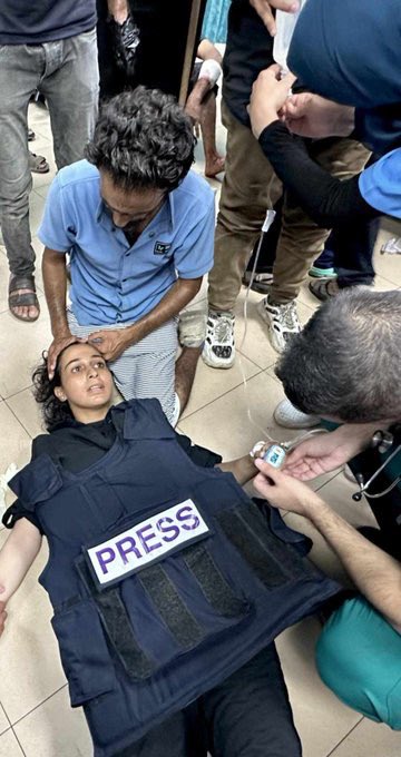 Palestinian journalist Salma Al Qadoumi shot in the back by Israel
