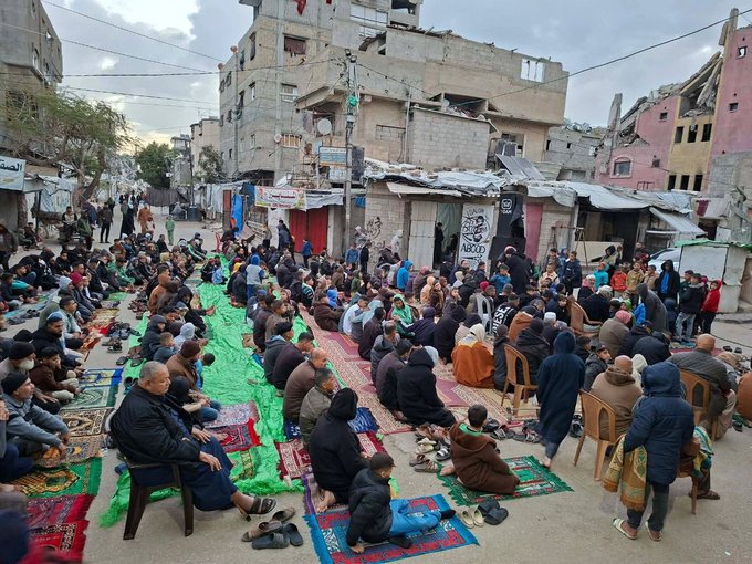 Palestinians Celebrate Eid al-Fitr Prayers in Nuseirat Camp