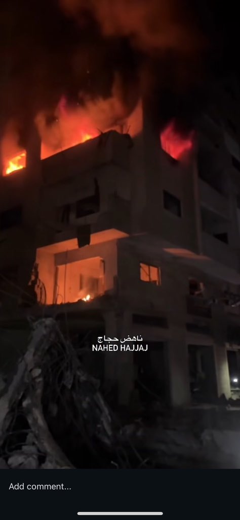 Gaza burning under Israeli occupation forces attacks