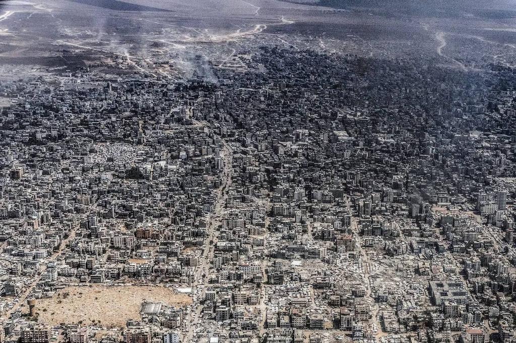 Gaza destroyed by occupation turned into ruins devastation