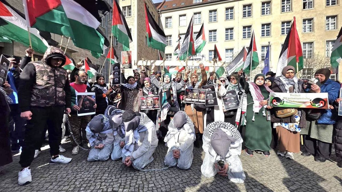 Berlin demonstrations against Palestinian prisoners execution law