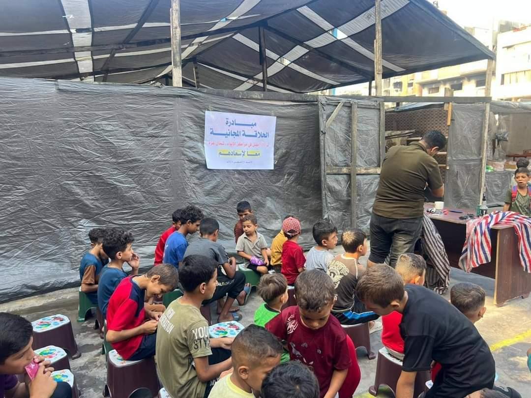 Initiative to provide haircuts for 500 children in Gaza shelters