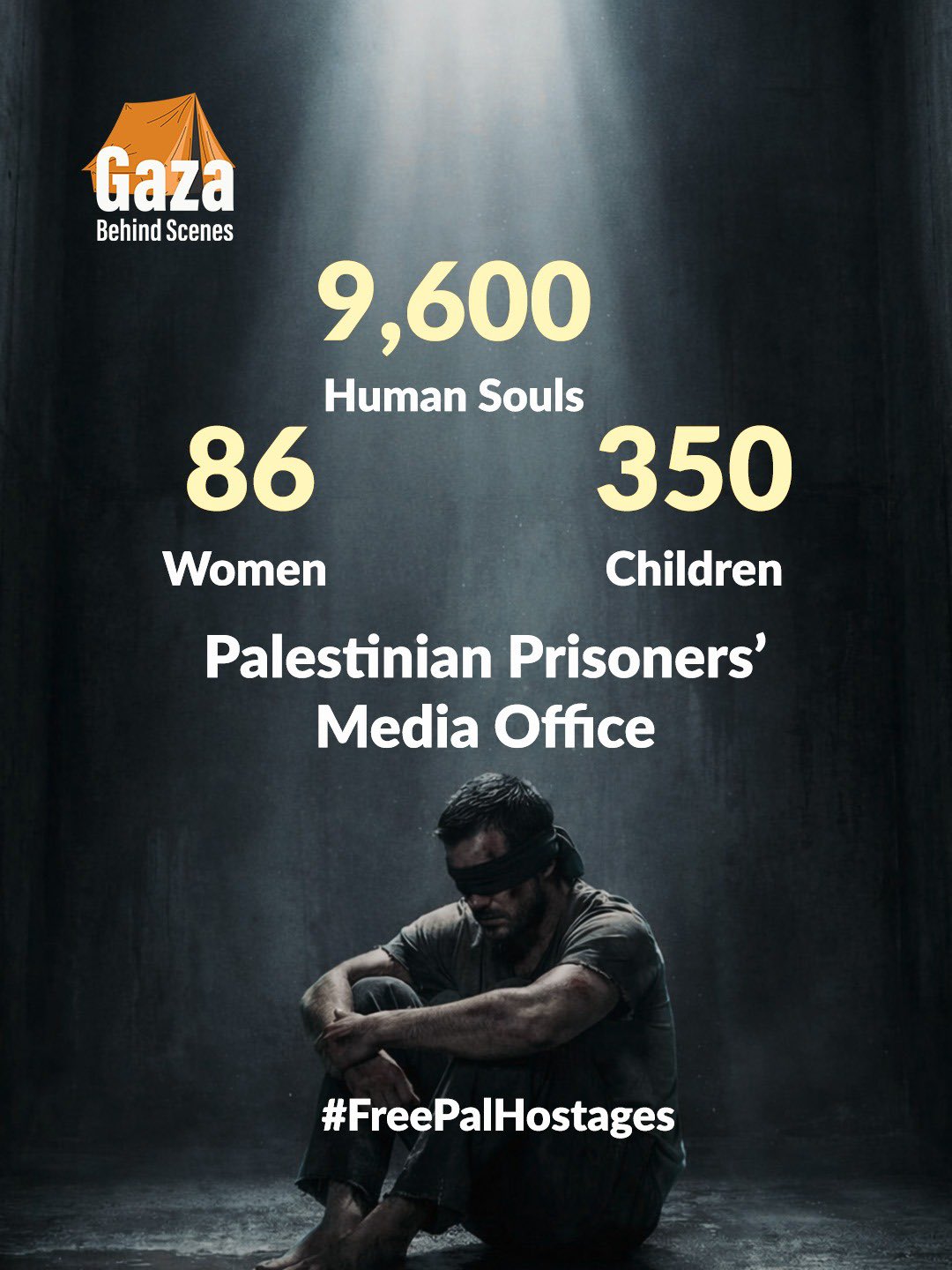 Over 9,600 Palestinian hostages held in Israeli prisons