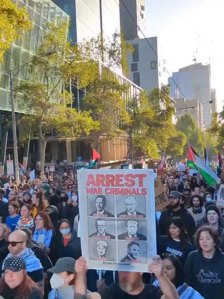 Thousands March Against Herzog Visit in Melbourne