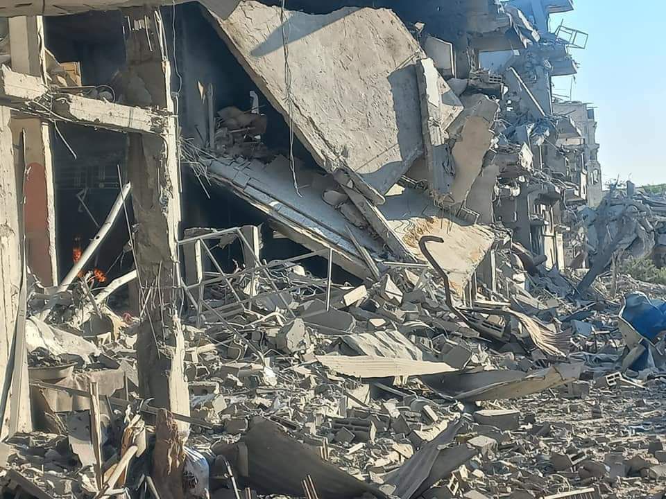 Residential Square Destruction in Bureij Refugee Camp, Gaza Strip