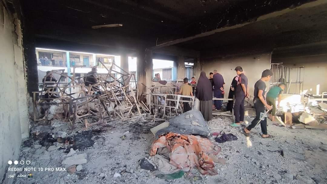 Destruction at UNRWA Mufti School in Gaza’s Nuseirat Camp