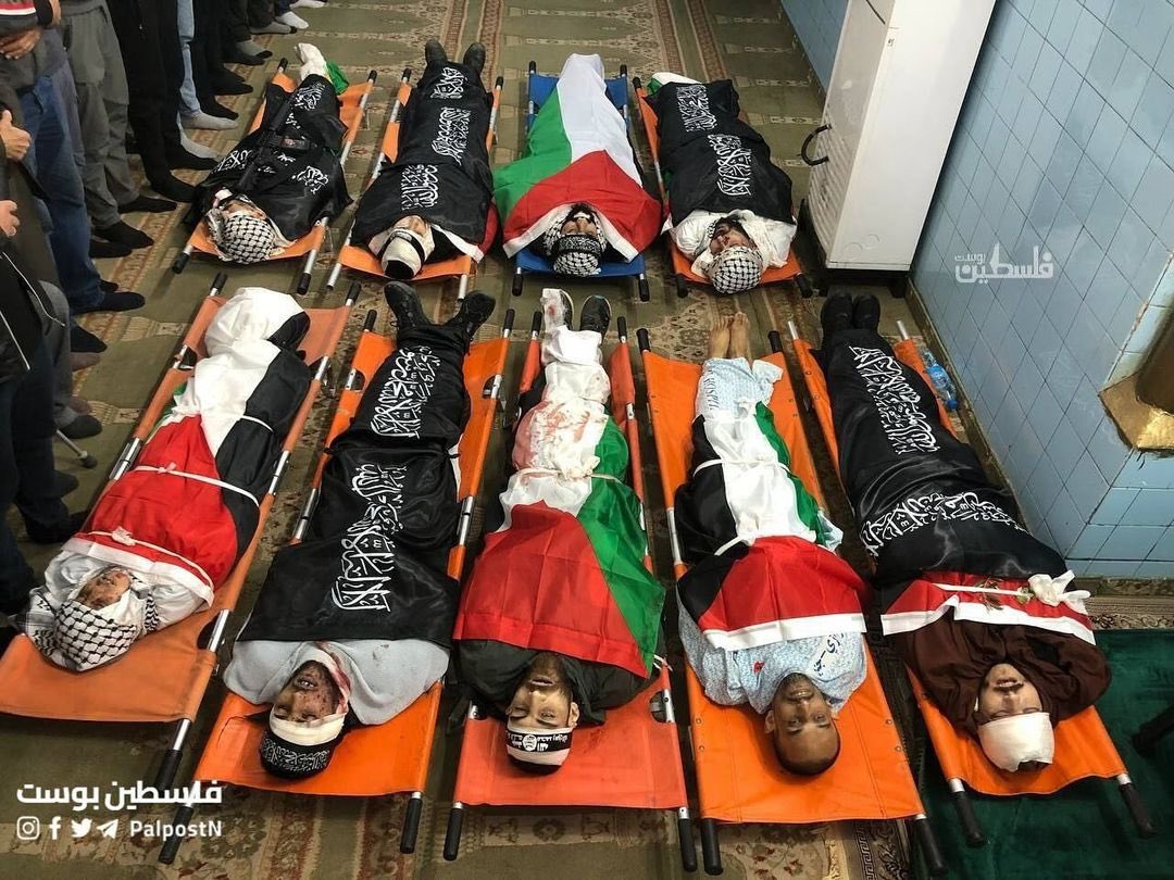 Funeral of 9 Palestinians killed during Jenin military operation