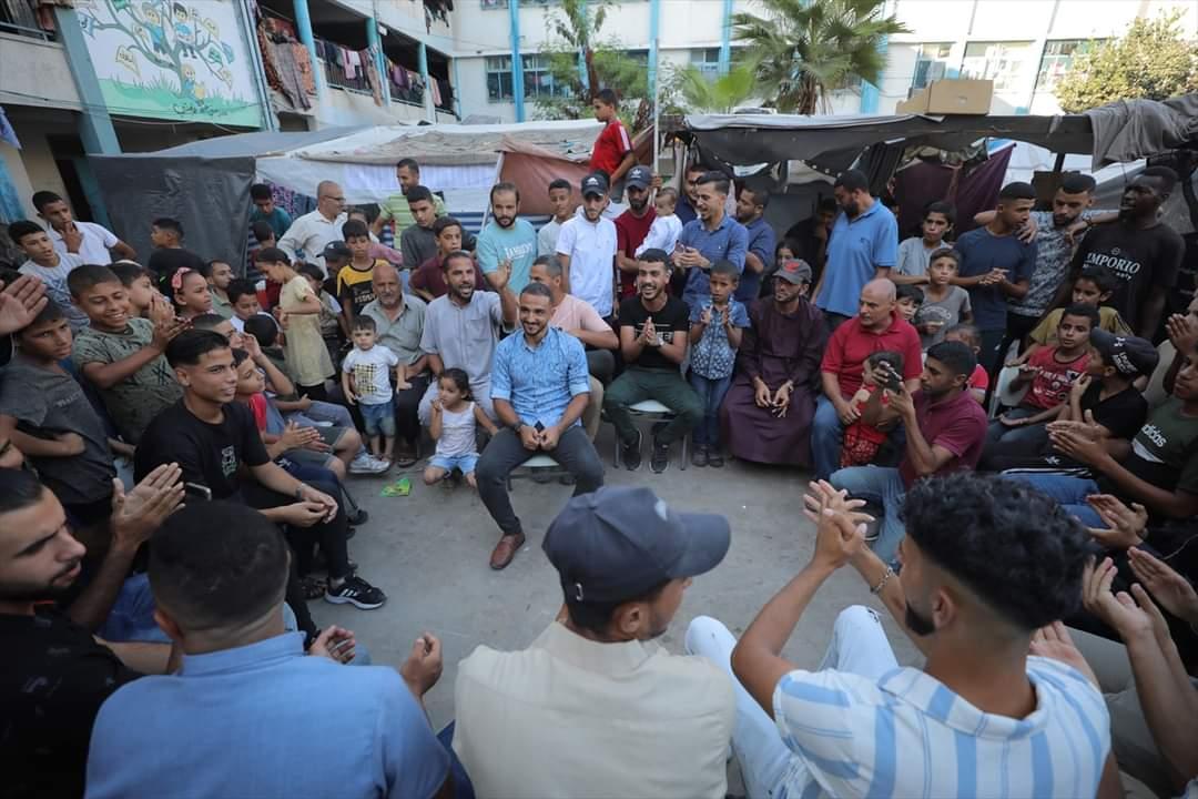 Palestinian couple celebrates wedding amid shelling in Gaza refugee camp