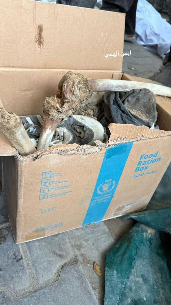 Decomposed body transported in food aid box to hospital