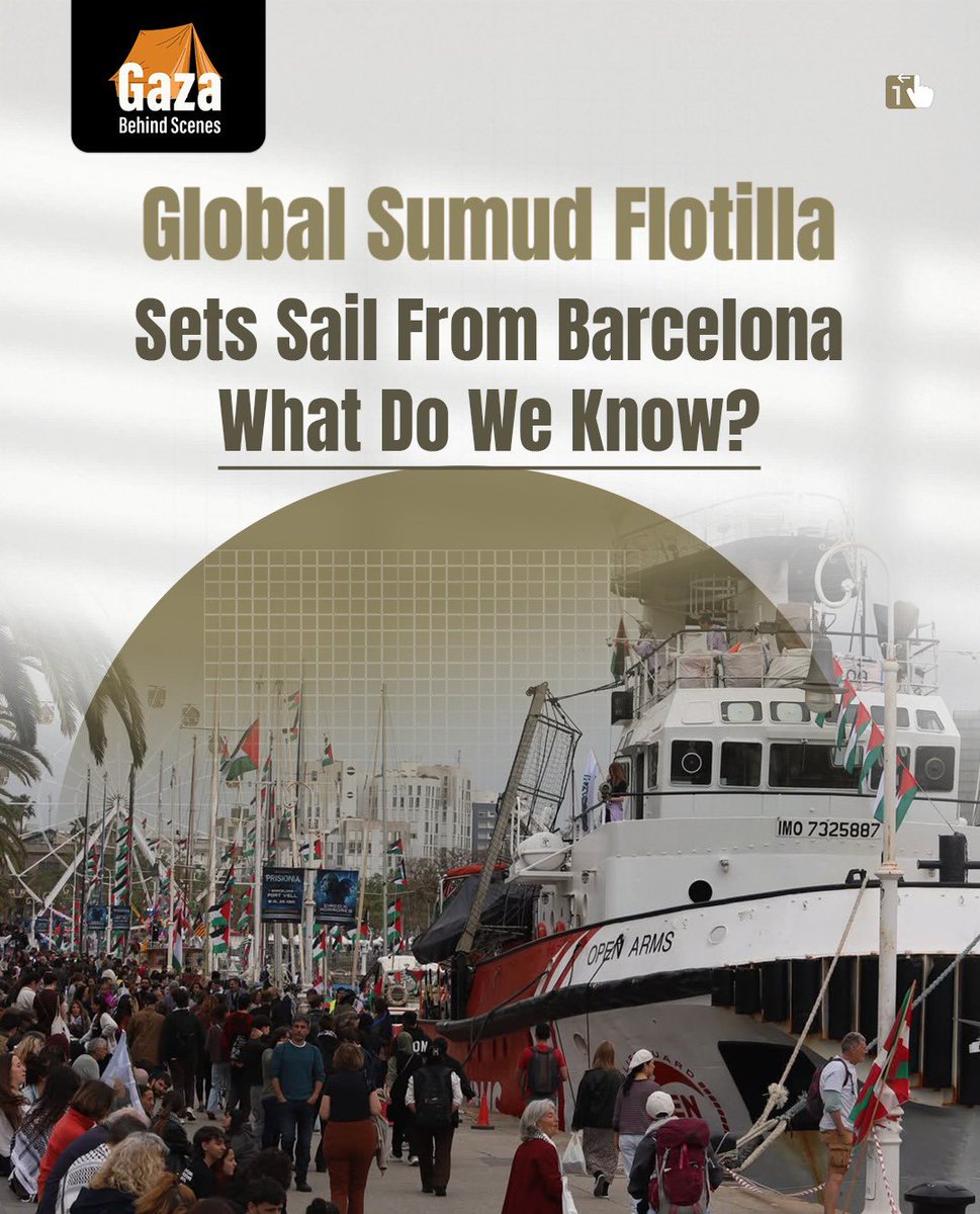 Global Sumud Flotilla Sets Sail from Barcelona for Gaza Aid