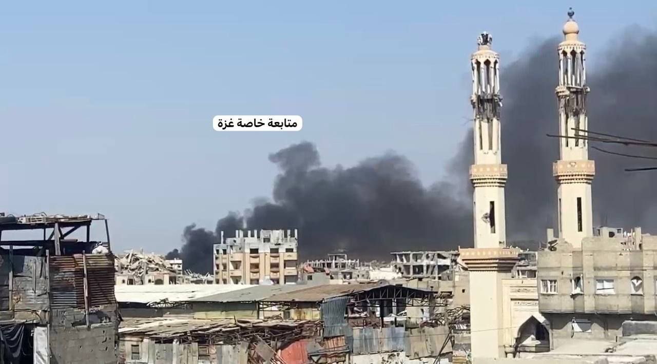 Israeli bombardment near Al-Tuffah neighborhood east Gaza City