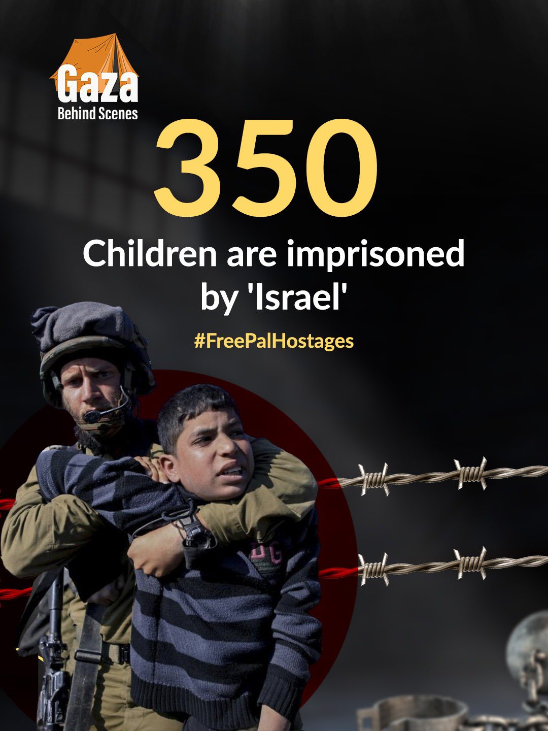 350 Palestinian Children Imprisoned by Israel in Illegal Prisons