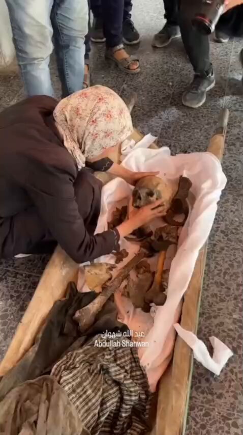 Woman Recovers Bodies of Family Members After 45 Days in Gaza