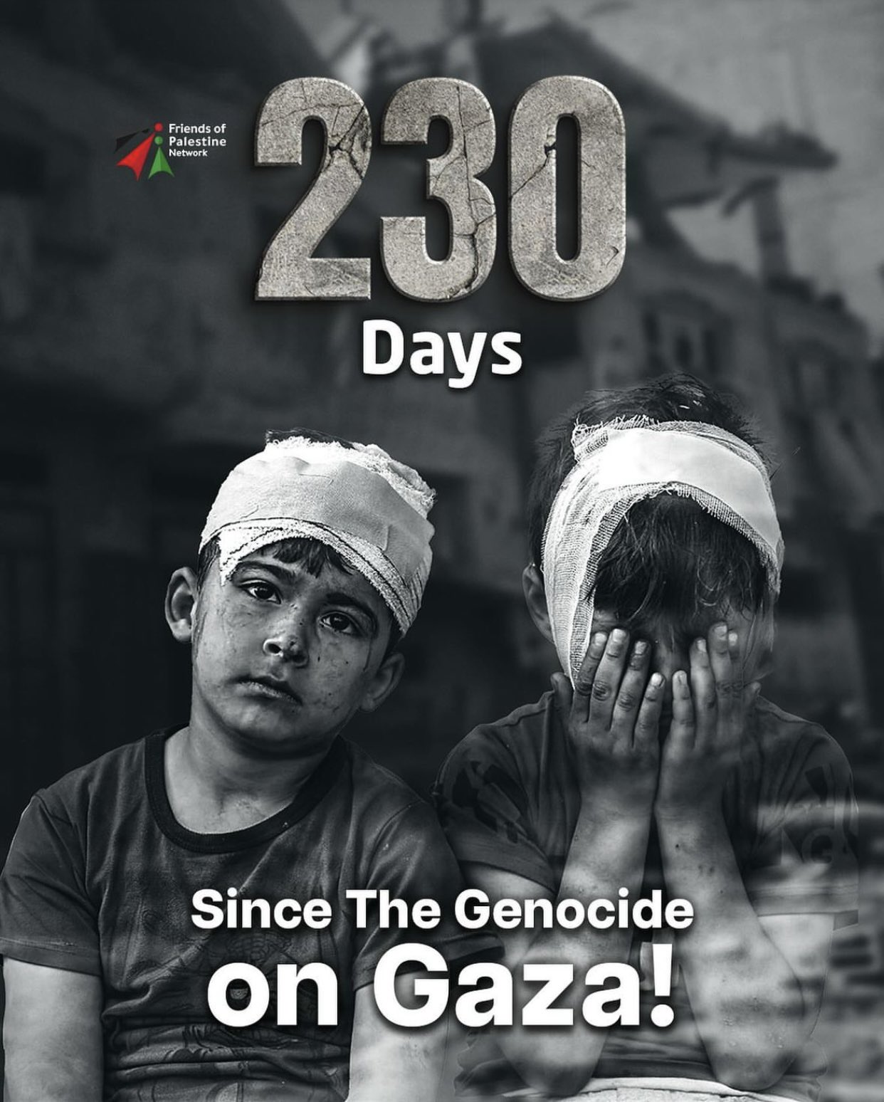 230 days of aggression and genocide in Gaza Strip