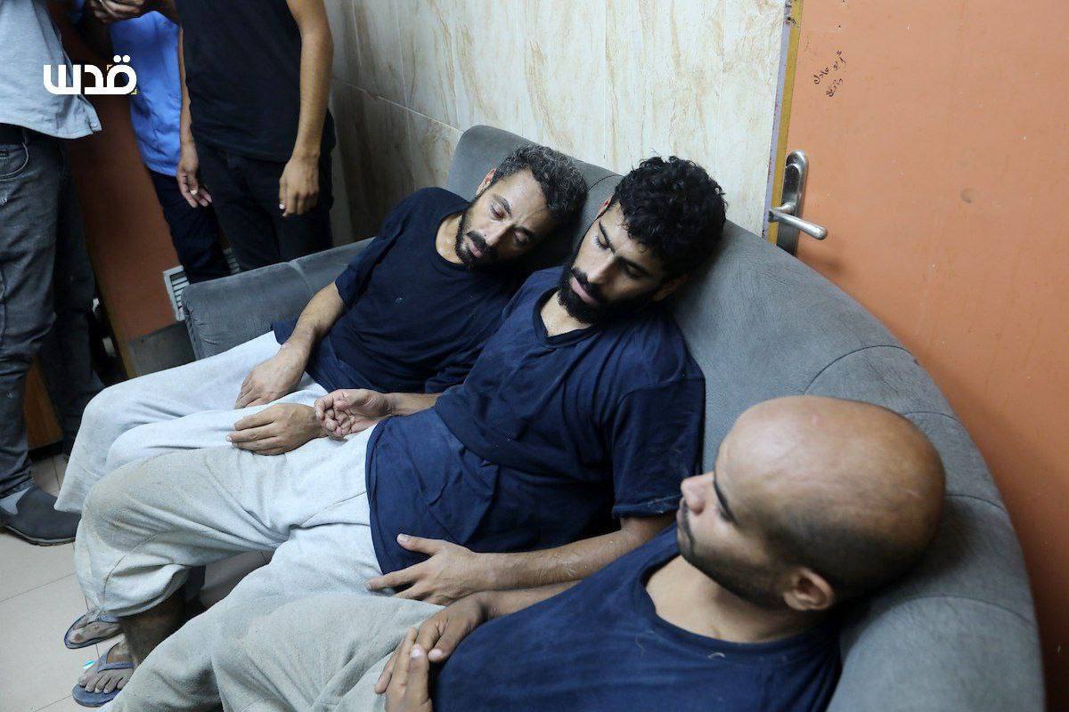 Released prisoners receive medical treatment at Gaza hospital