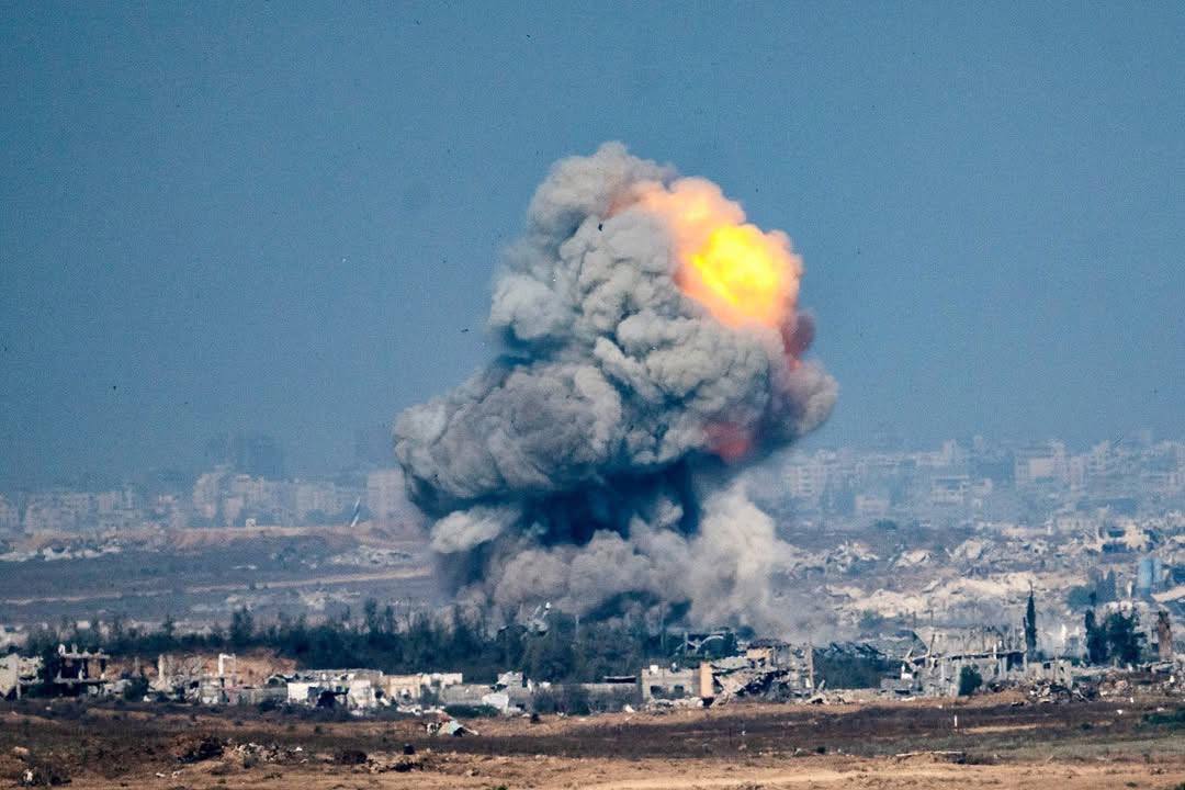 Beit Hanoun city under heavy bombardment in northern Gaza Strip