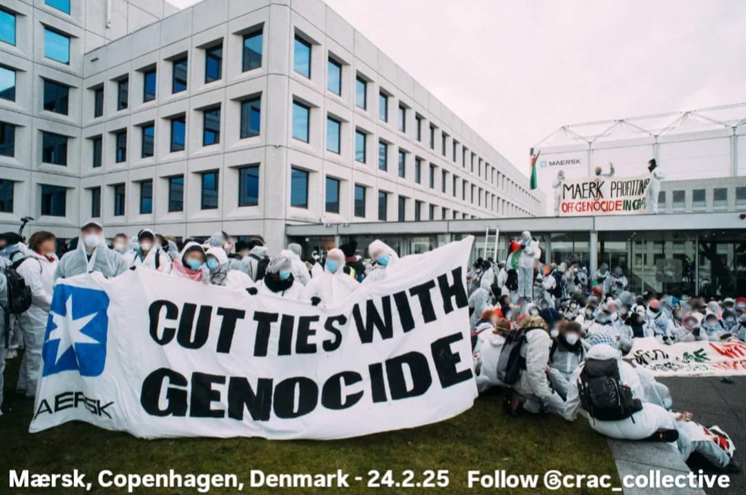 300 Protesters Block Maersk in Copenhagen Over Israeli Military Cargo