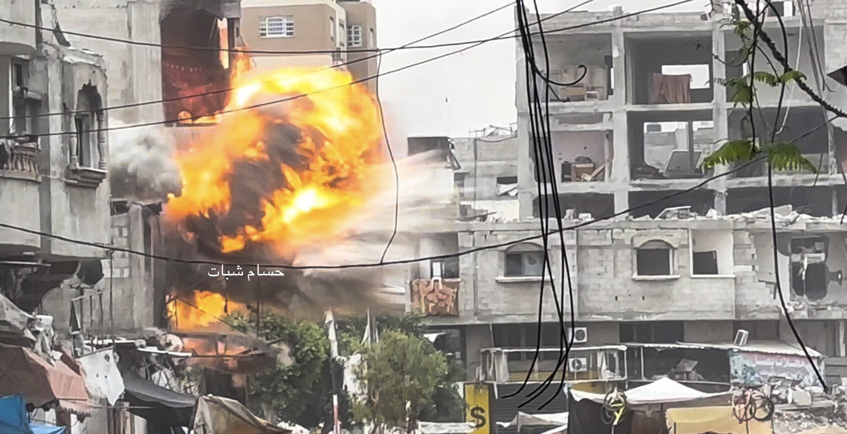 Explosion near residential building with reported casualties