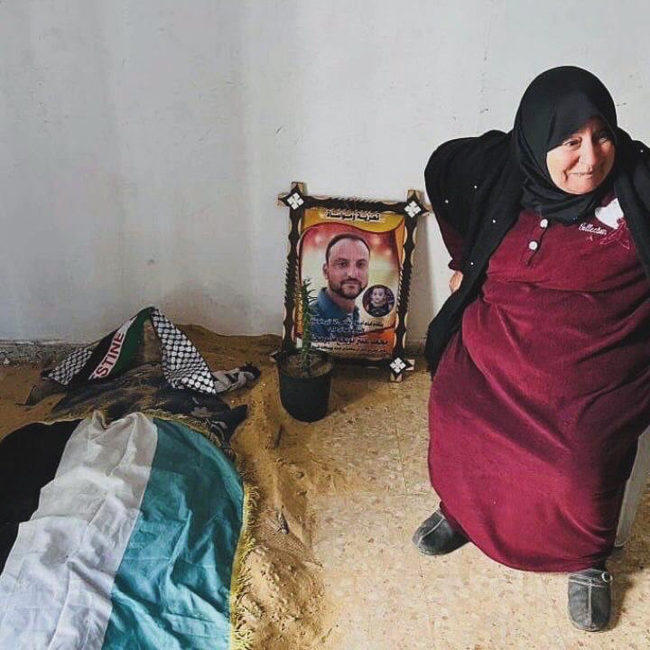 Palestinian grandmother buries grandchild at home amid Gaza cemetery shortage
