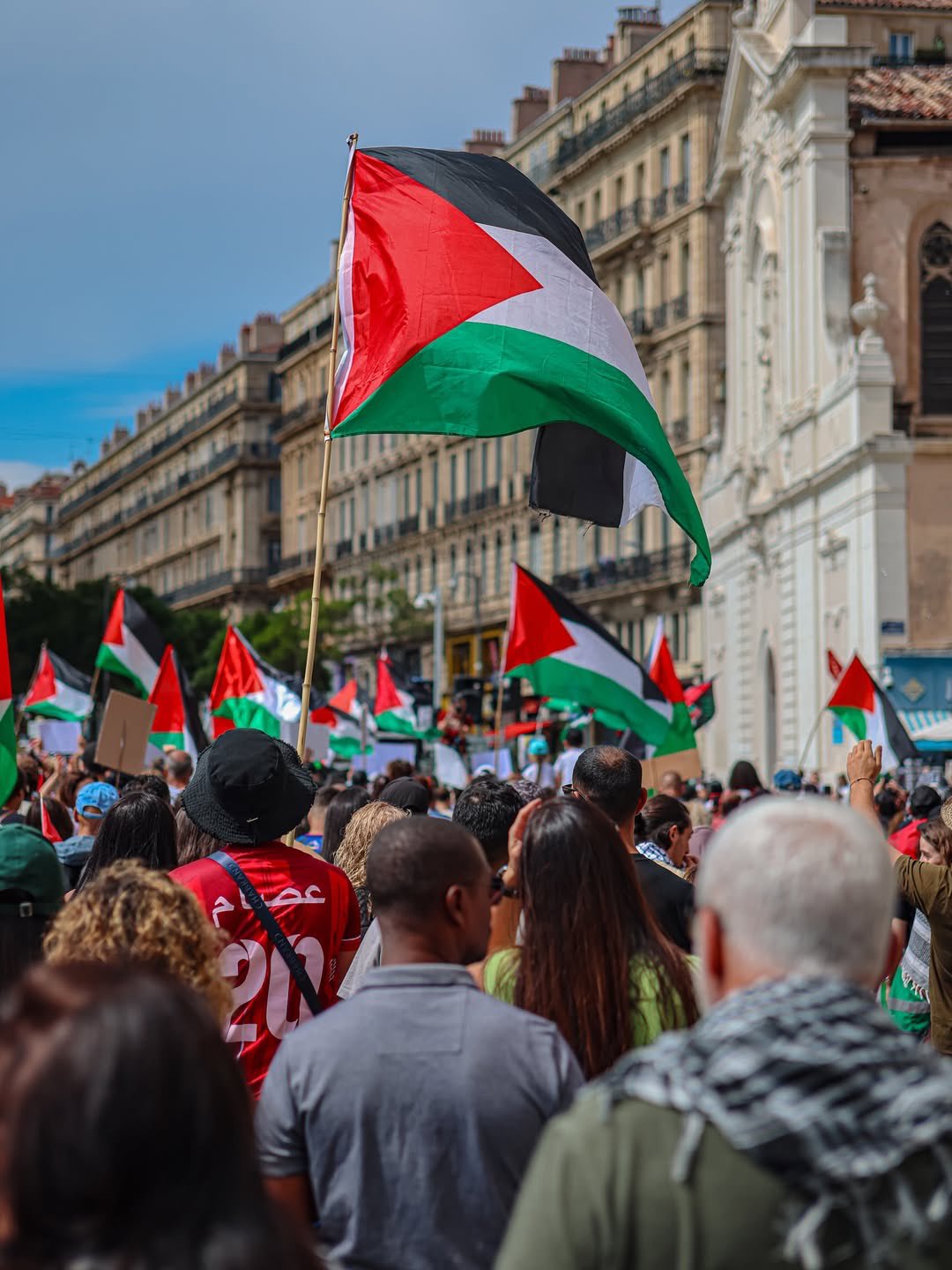 Solidarity protest with Palestine held in Marseille, France