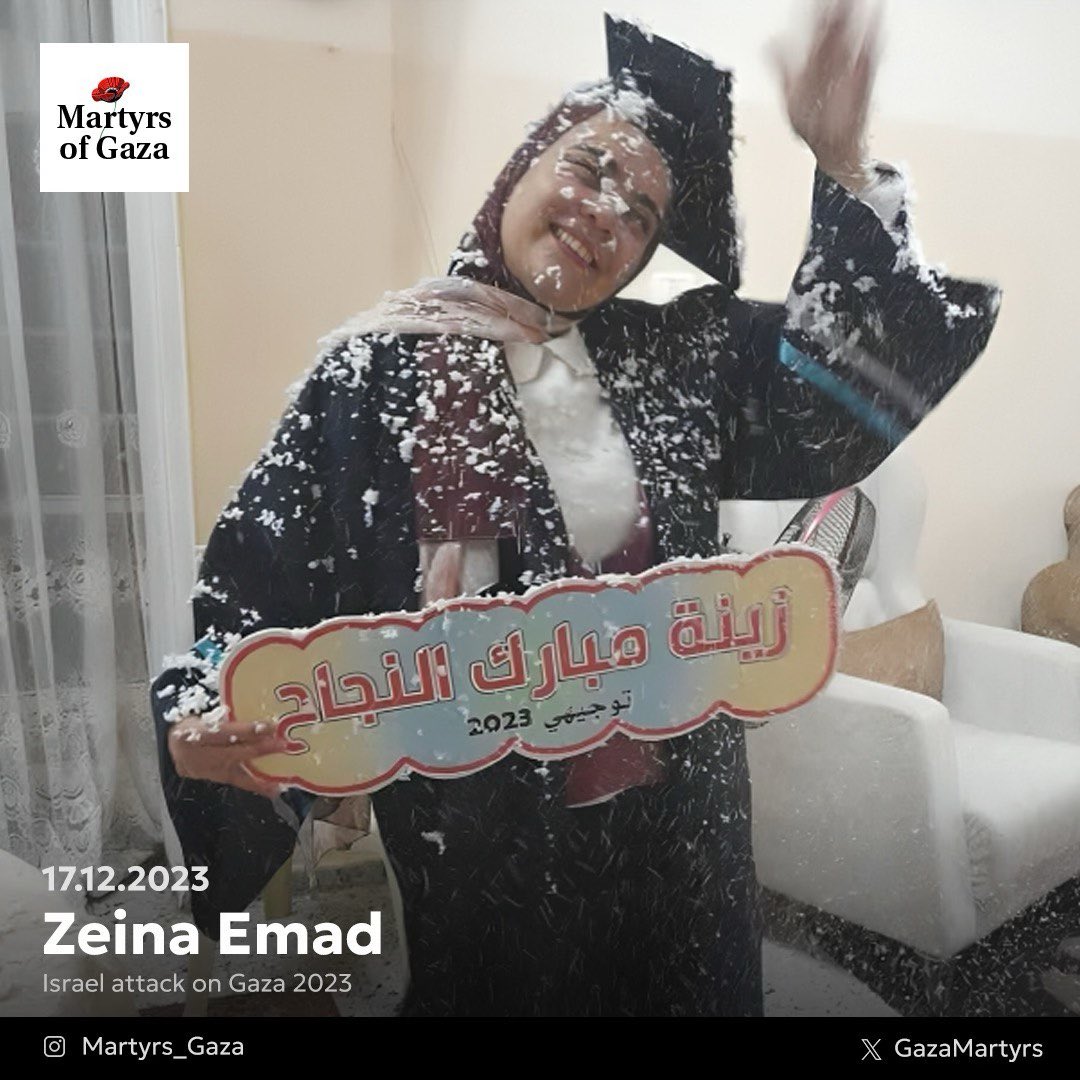 Zeina Emad: Gaza student’s dreams destroyed by Israeli conflict