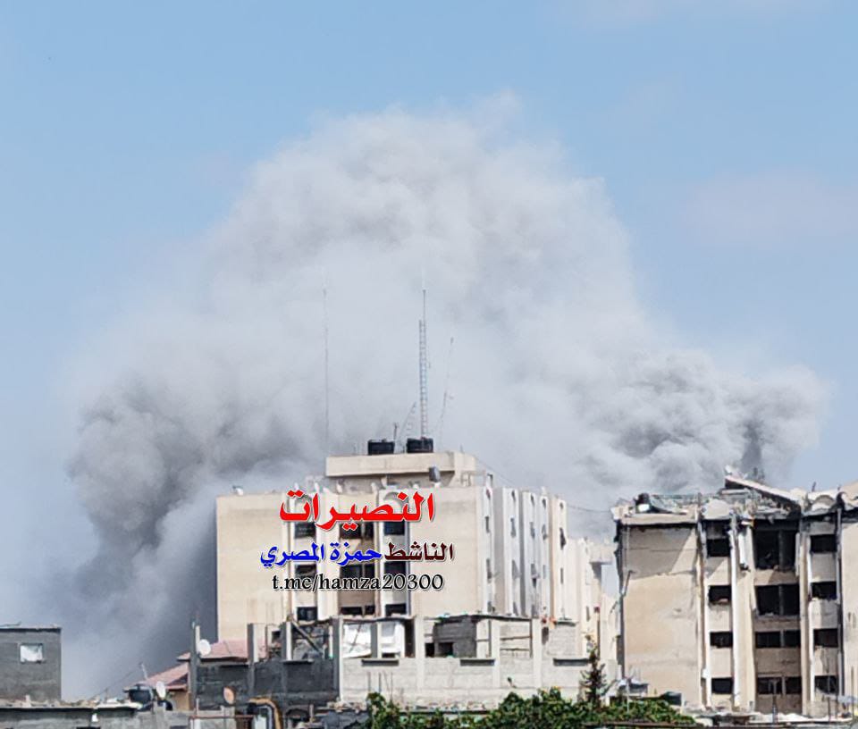 Israeli warplanes destroy residential tower in Nuseirat camp Gaza