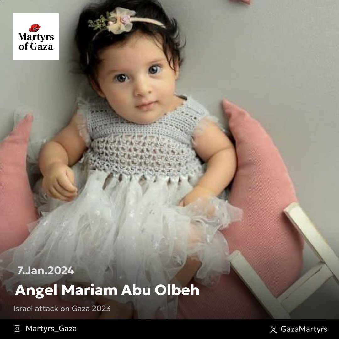 Youngest Family Member Mariam Abu Olbeh Killed in Gaza Airstrike