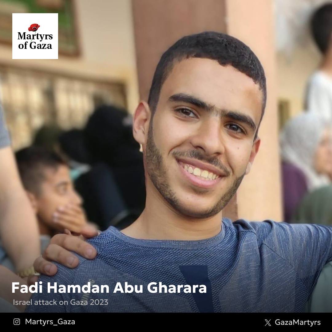 High School Student Fadi Hamdan Abu Gharara Killed in Gaza War