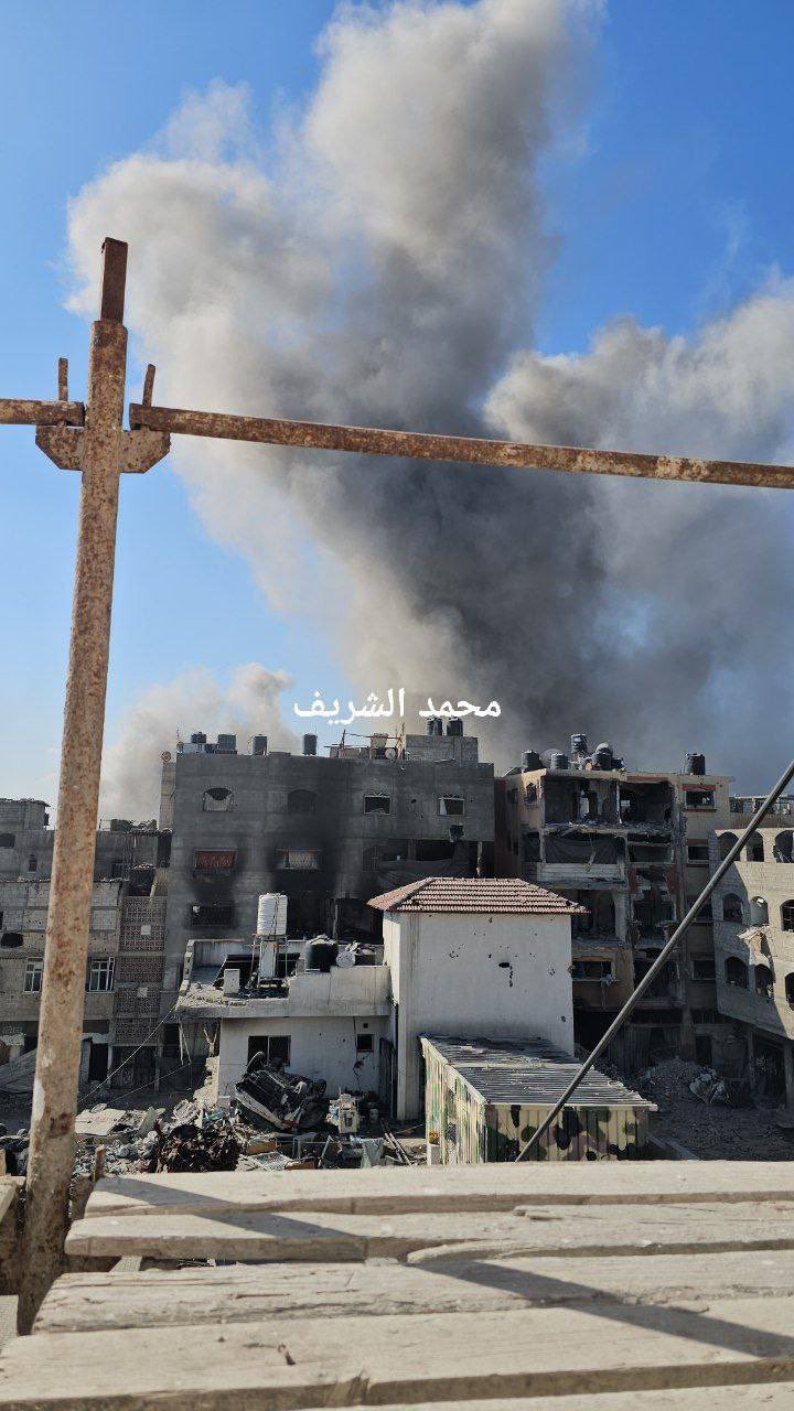 Heavy air strikes near Kamal Odwan hospital in northern Gaza