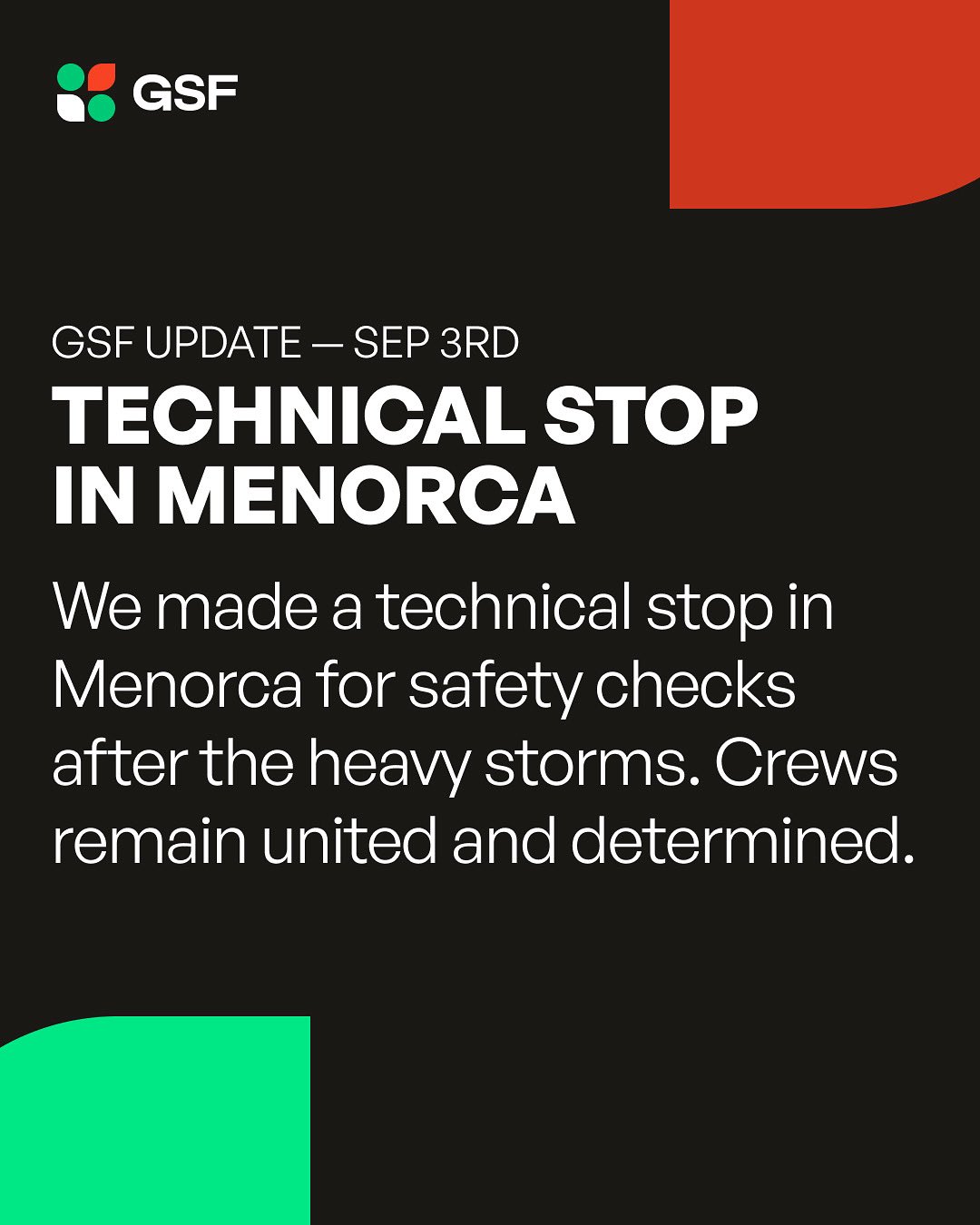 Technical Stop in Menorca During Gaza Humanitarian Mission