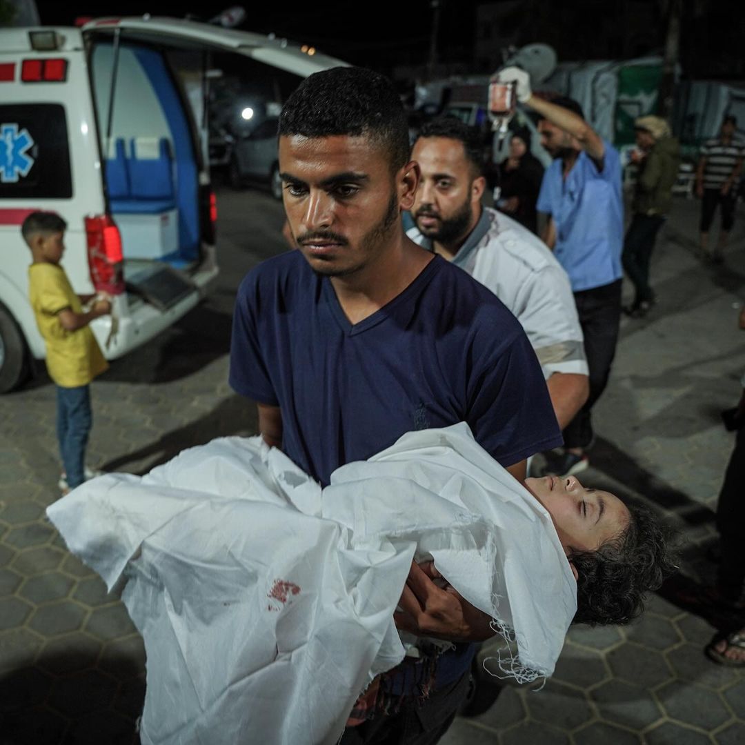 Israeli airstrikes kill children in Nuseirat Camp Gaza