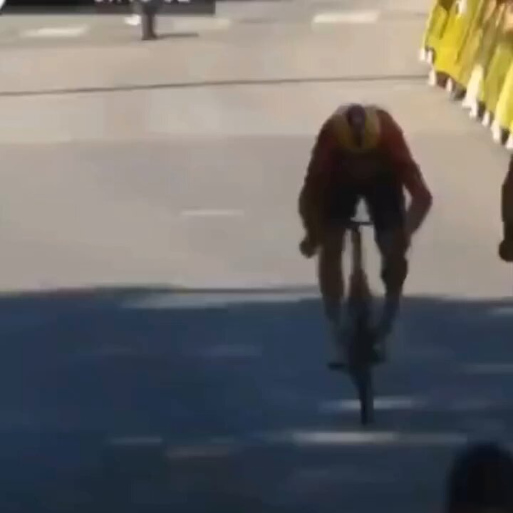Pro-Palestine activist protests at Tour de France finish line