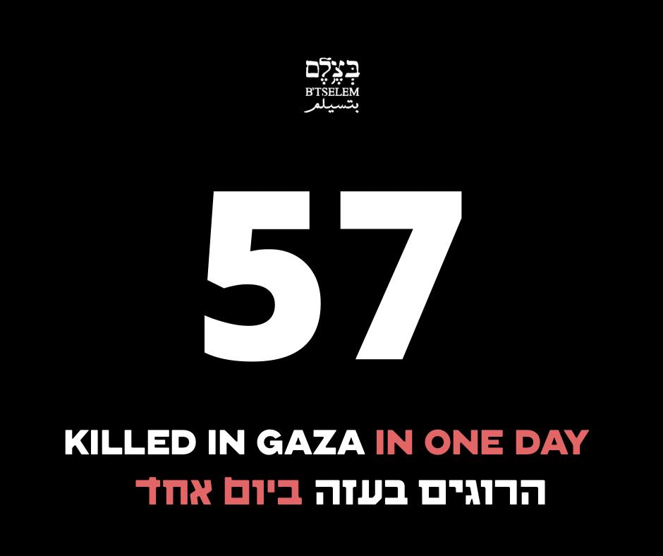 Israeli military kills 57 in Gaza, including aid workers
