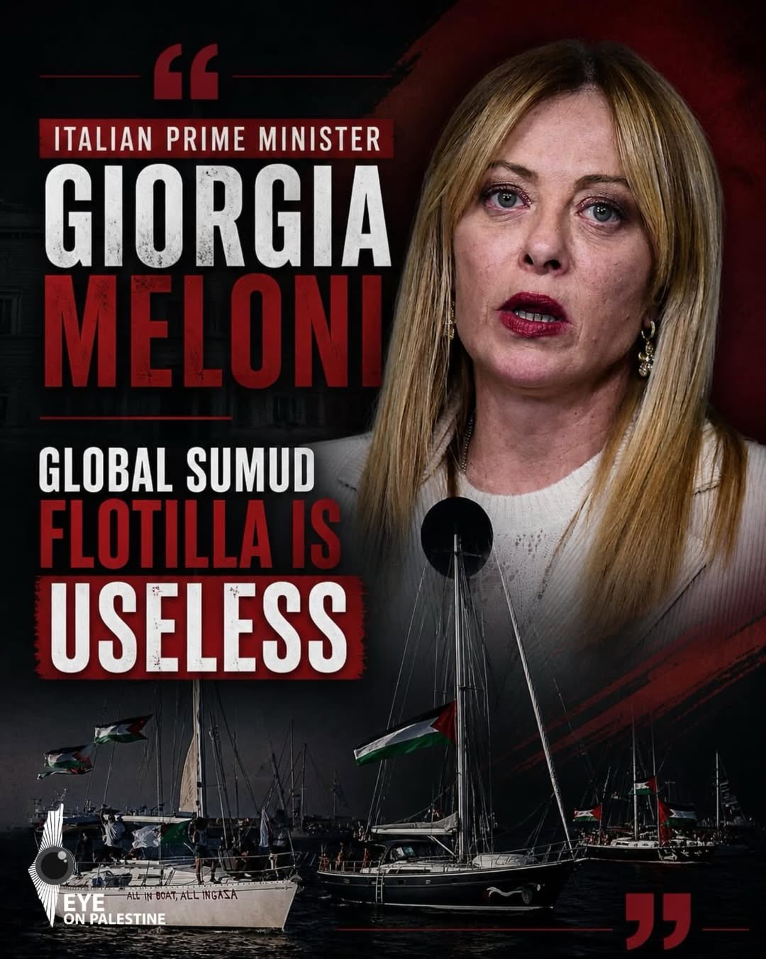 Meloni Opposes Global Sumud Flotilla to Gaza