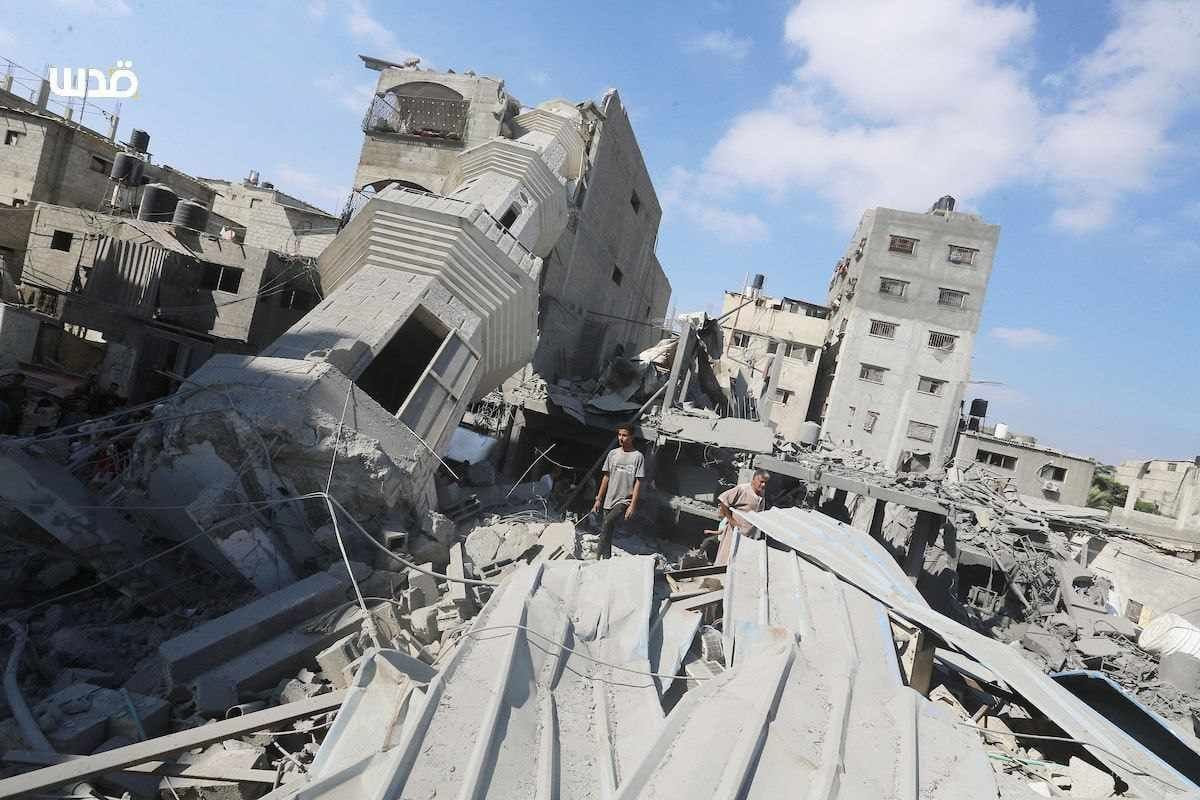 Destruction of Abdullah Azzam Mosque in Nuseirat Refugee Camp