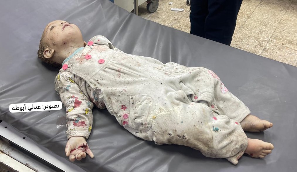Infant killed in Israeli airstrike on displacement tent in Gaza