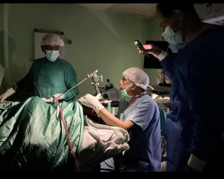 ENT Surgeon Performs Surgery by Mobile Phone Light in Gaza