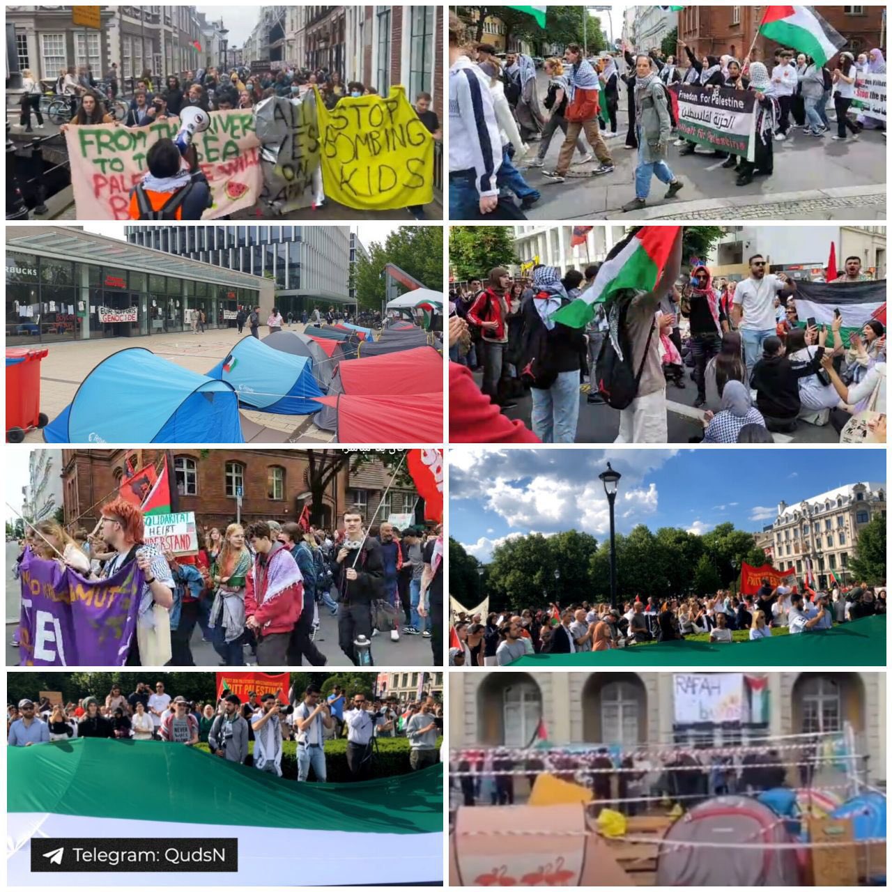 Mass Demonstrations Across Europe Support Gaza and Palestine
