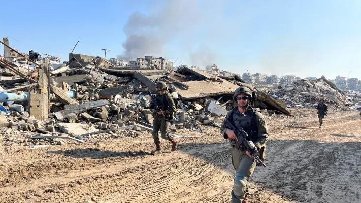 Jabalia refugee camp and Gaza City under Israeli occupation