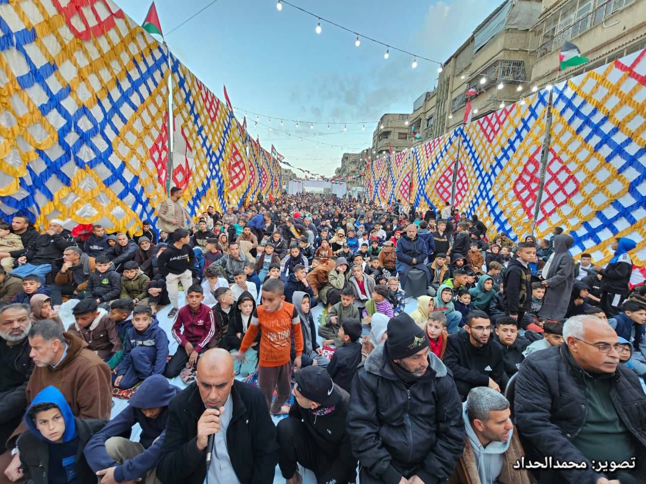 Palestinians celebrate Eid al-Fitr prayers in Khan Younis after three years
