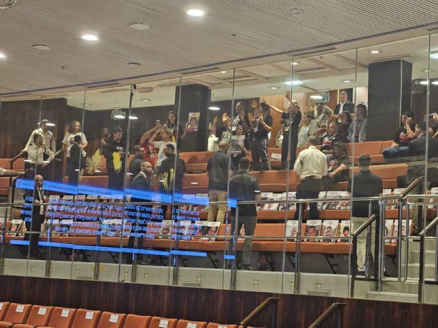 Israeli Families Protest for Detainees’ Release in Knesset