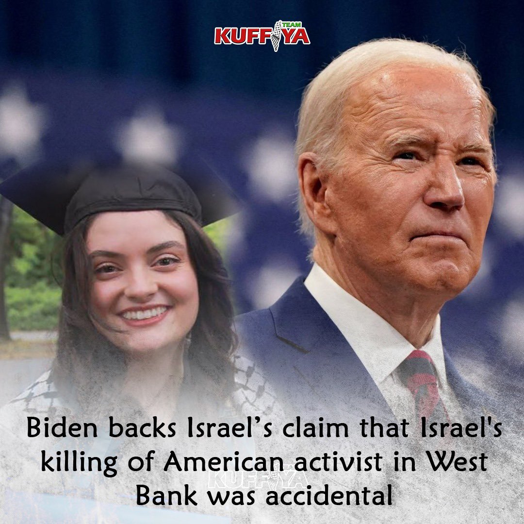 Biden calls Israeli killing of Turkish-American activist accidental