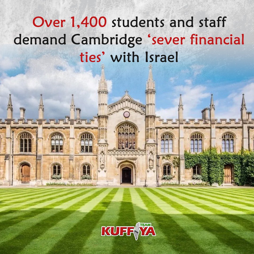 Cambridge Students Demand University Divest from Israel