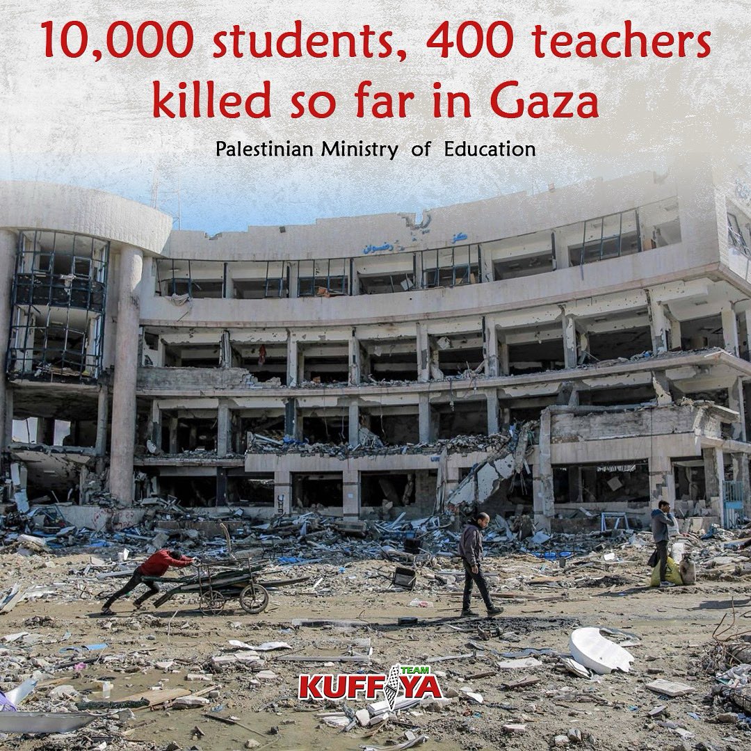 Palestinian Ministry reports 10,000 student deaths in Gaza conflict