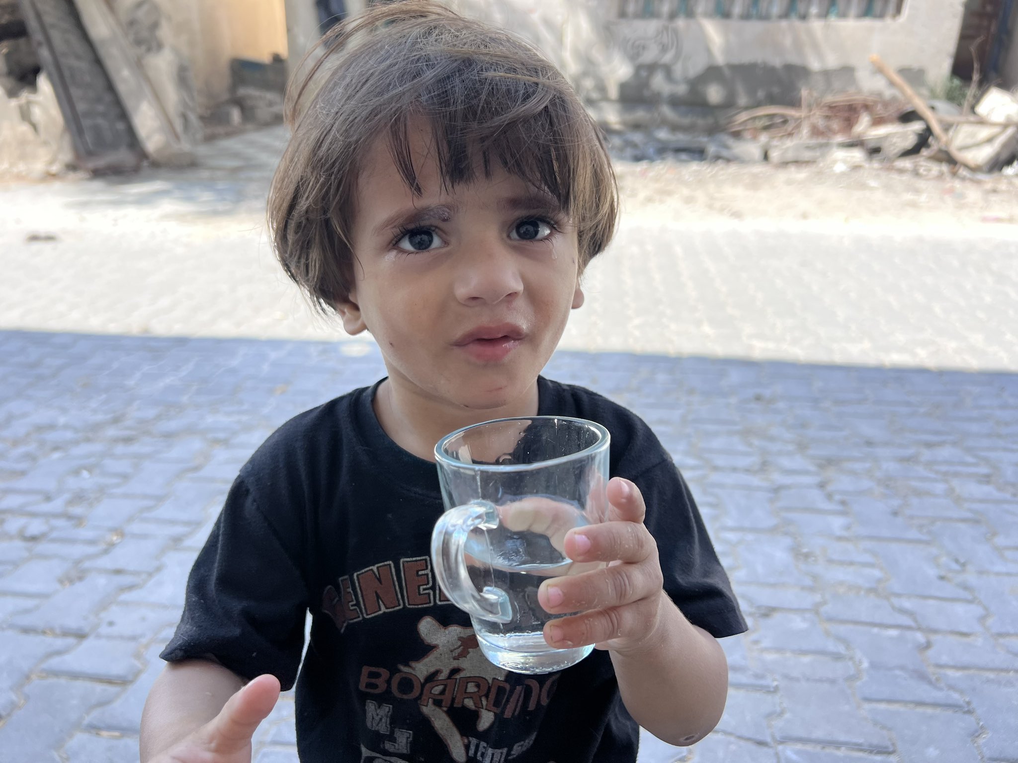 Lost Child Found in Conflict Area Now in Refugee Shelter