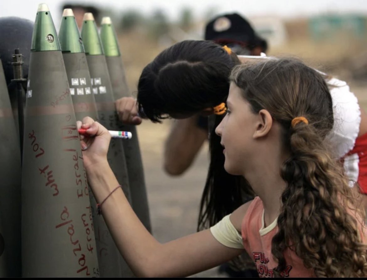 Israeli children taught to write names on bombs killing Palestinians