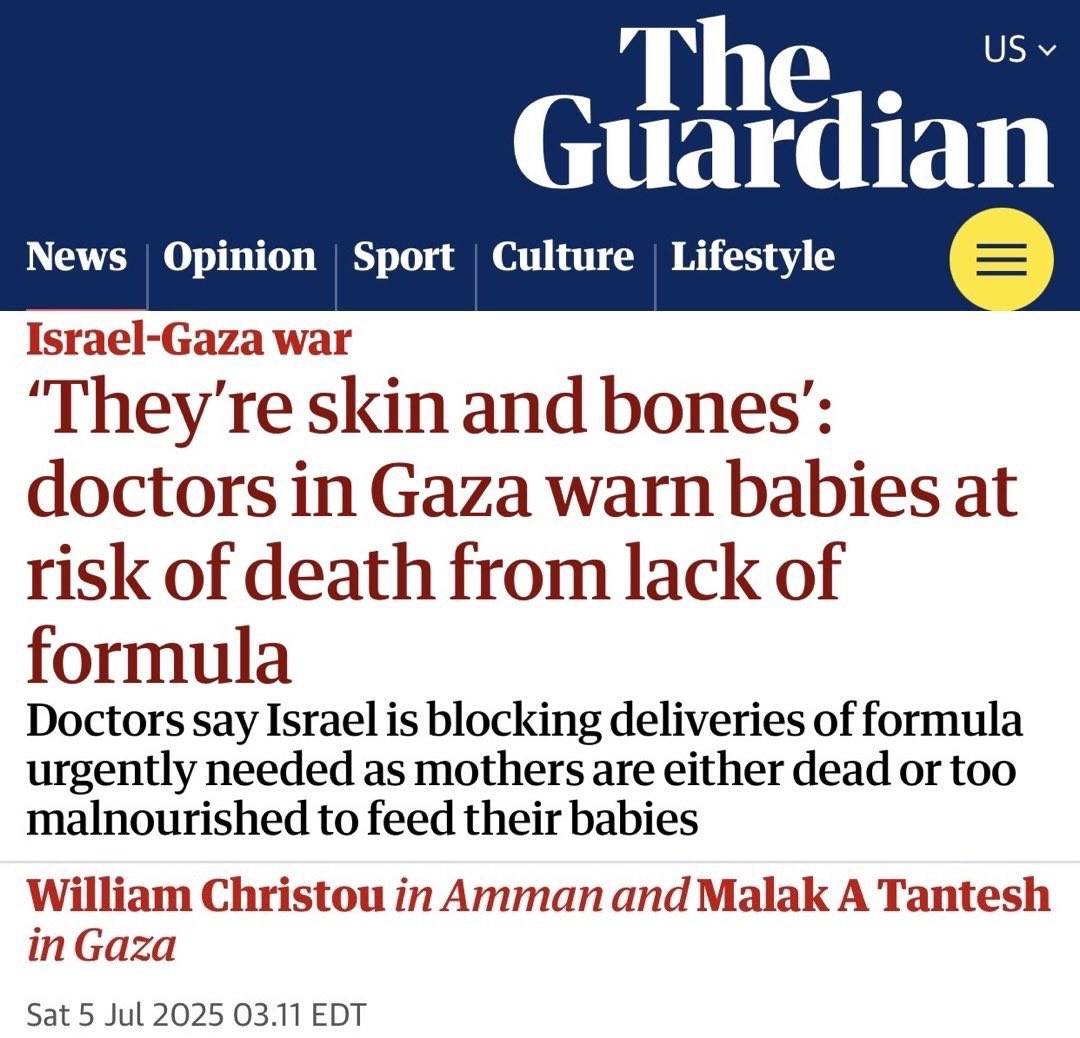Israel Deliberately Starving Babies to Death in Gaza