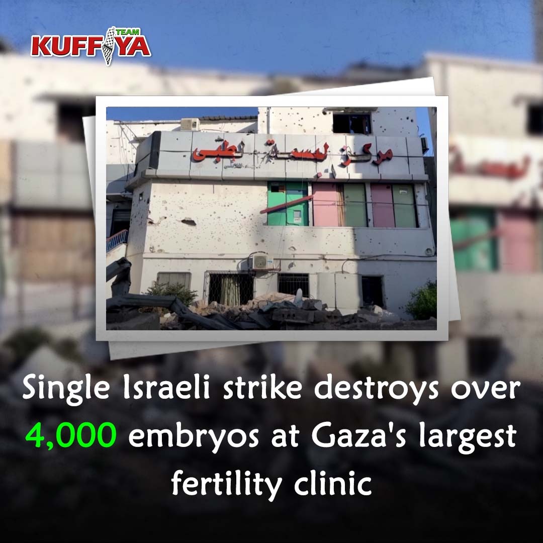 Israeli strike destroys thousands of embryos at Gaza IVF clinic