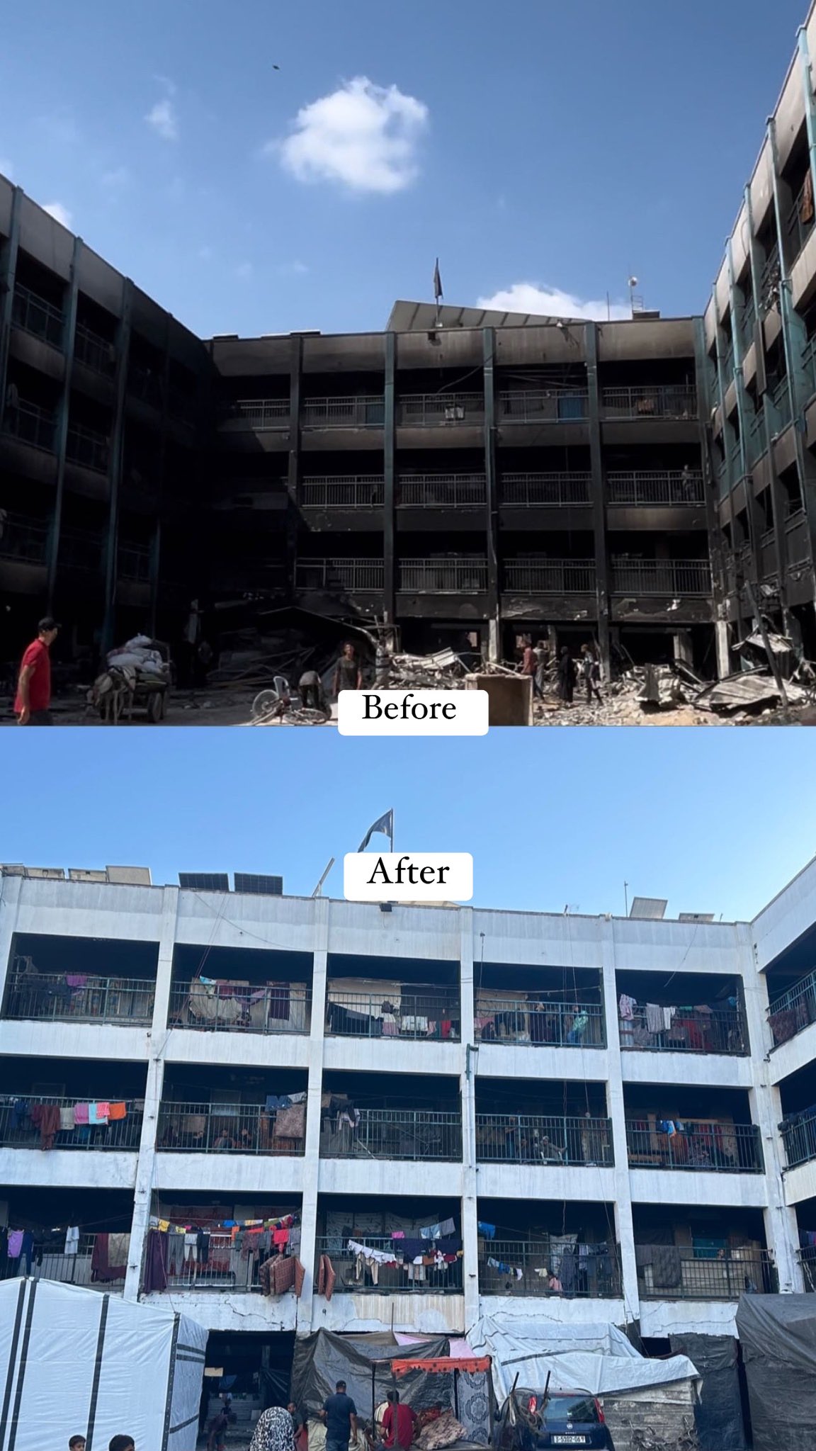 School Renovation Effort for Displaced Families in Jabalia Camp